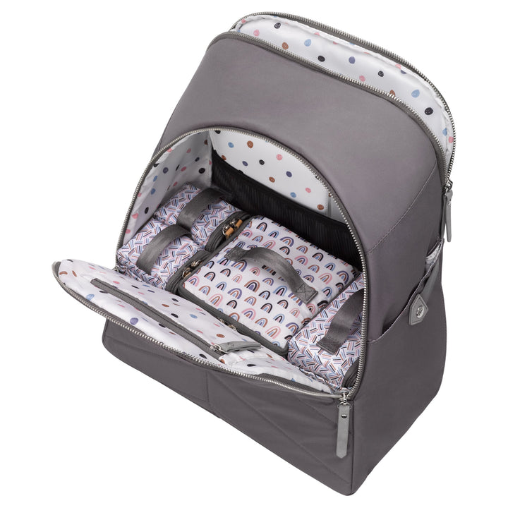 Inter-Mix Slope Backpack in Charcoal-Diaper Bags-Petunia Pickle Bottom