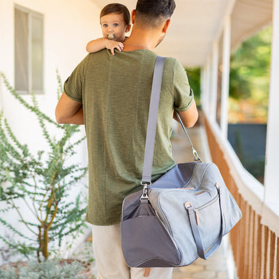 Live-for-the-Weekender Travel Bag & Organizer Bundle Pewter-Diaper Bags-Petunia Pickle Bottom