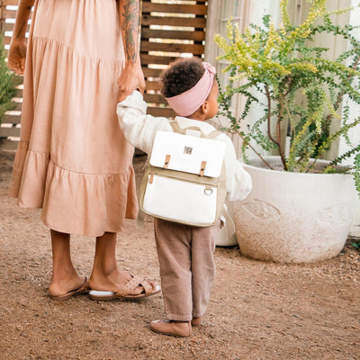 Mommy & Me Meta Backpack and Mini Meta Backpack in Toasted Marshmallow Bundle-Diaper Bags-Petunia Pickle Bottom
