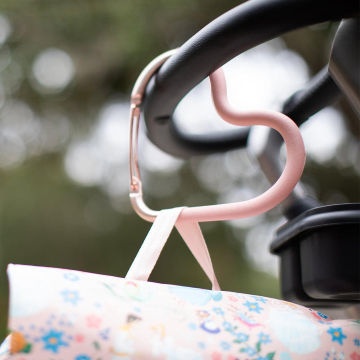 Oh My Heart Universal Stroller Hook in Blush/Rose Gold-Stroller Clips-Petunia Pickle Bottom
