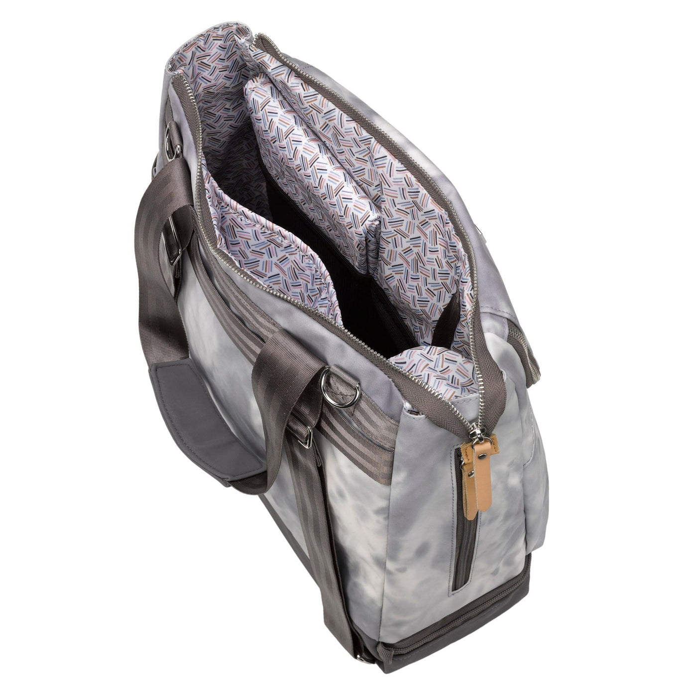 Pivot Pack in Smoke Swirl Tie-Dye, Snack Pouch, Stroller Clip Bundle-Diaper Bags-Petunia Pickle Bottom