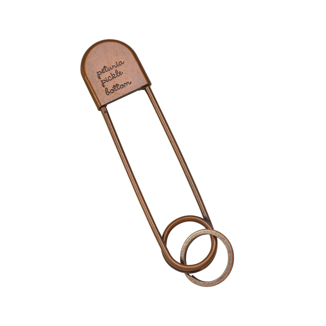 Safety Pin Keychain in Antique Copper-Pins-Petunia Pickle Bottom