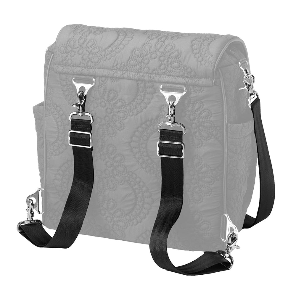Strap Set in Black/Silver-Shoulder Straps-Petunia Pickle Bottom