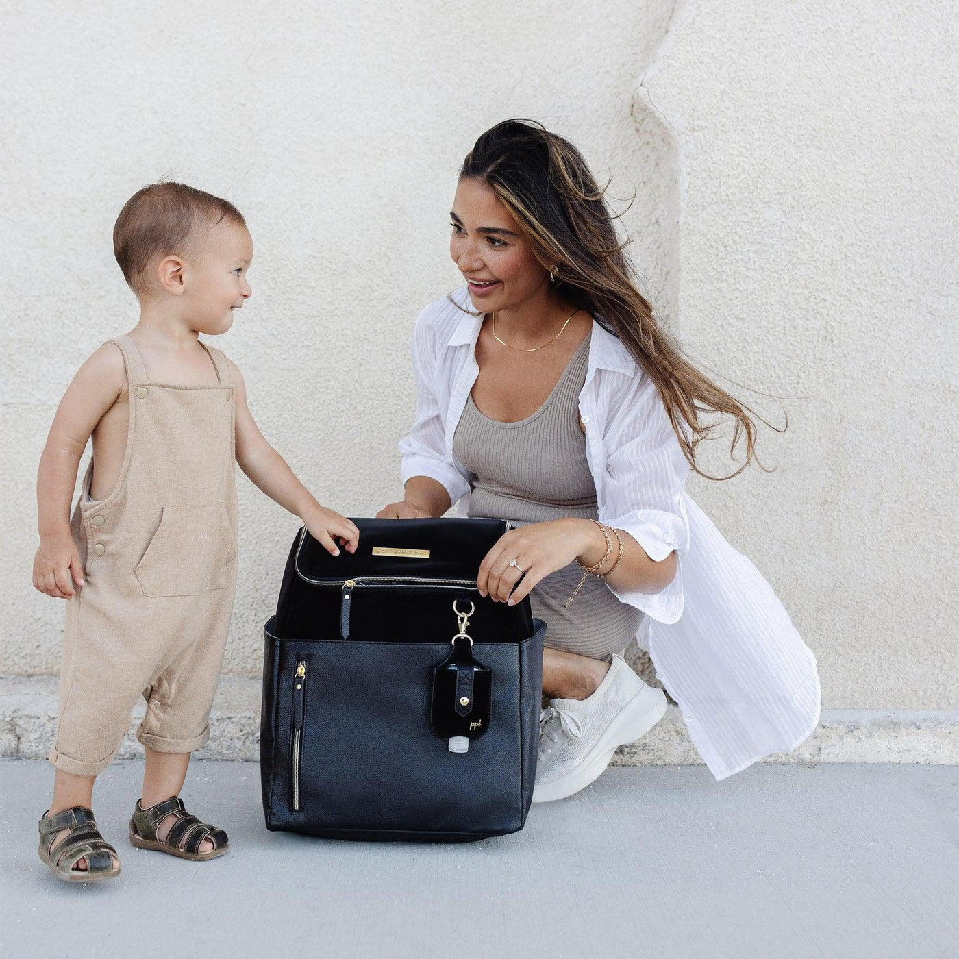 Tempo Backpack in Twilight Black & Moby Evolution Wrap in Sunbeam Bundle-Diaper Bags-Petunia Pickle Bottom