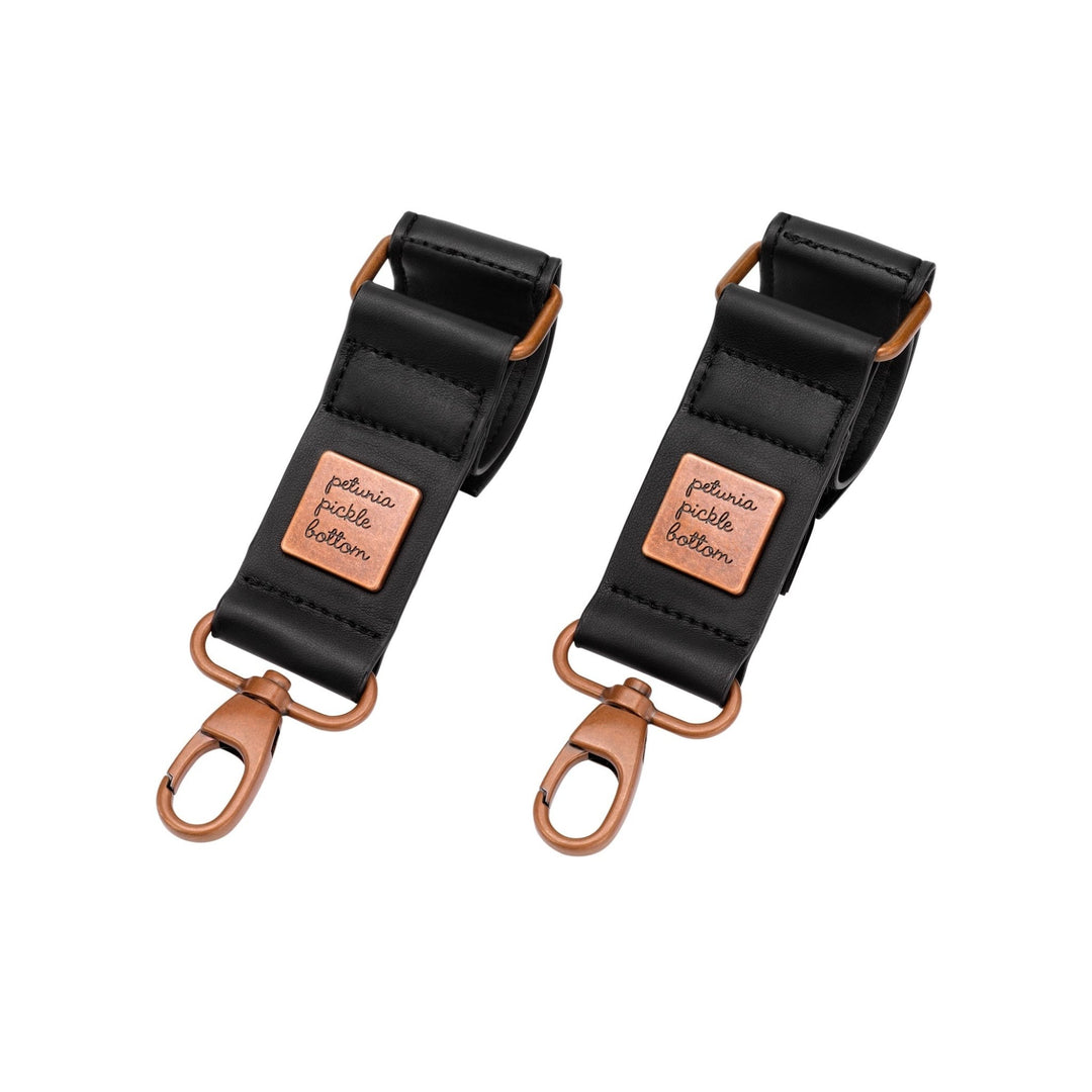 Valet Stroller Clips Bag Hooks in Matte Black & Antique Copper-Baby Stroller Accessories-Petunia Pickle Bottom