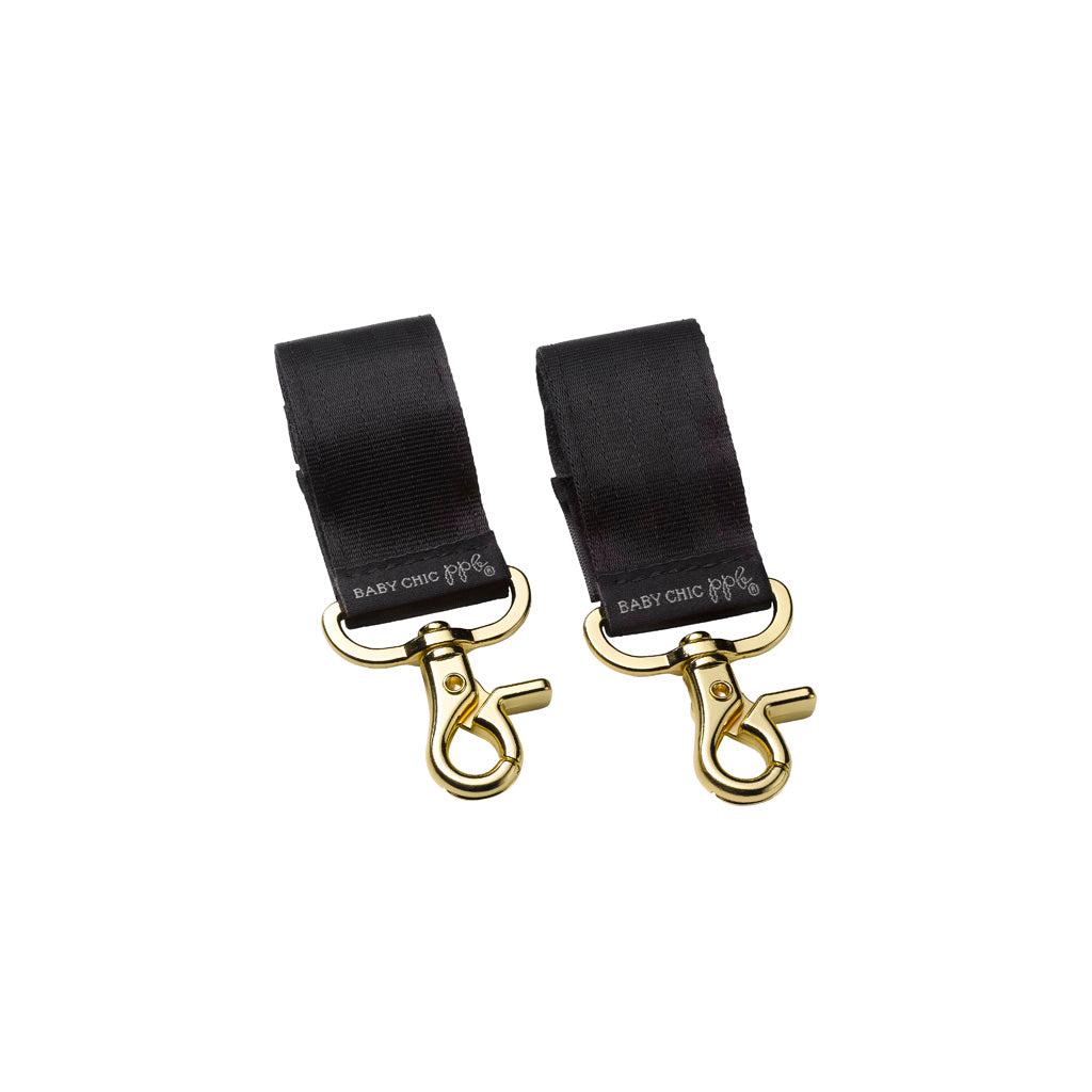 Valet Stroller Clips in Gold/Black – Petunia Pickle Bottom