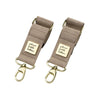 Valet Stroller Clips in Grey Matte Leatherette