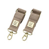 Valet Stroller Clips in Grey Matte Leatherette Valet Stroller Clips in Grey Matte Leatherette