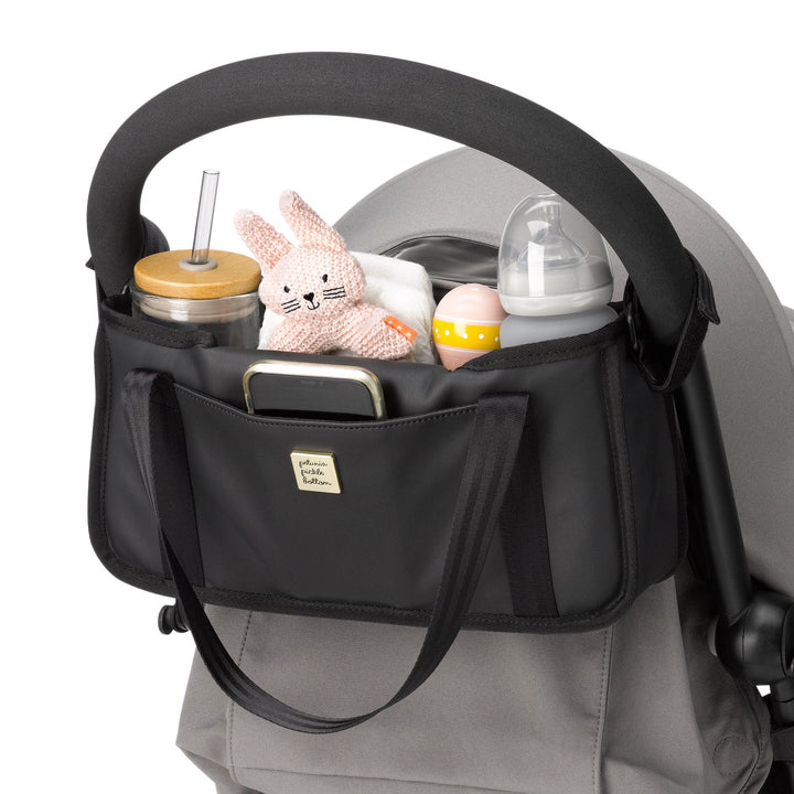 Wander Stroller Caddy in Black Matte Leatherette-Caddy-Petunia Pickle Bottom